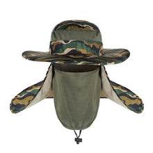 Load image into Gallery viewer, Adult Wide Brim Sun Hat with Neck Face Flap Cover
