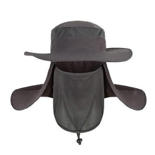 Load image into Gallery viewer, Adult Wide Brim Sun Hat with Neck Face Flap Cover