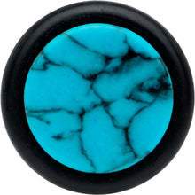 Load image into Gallery viewer, Aqua Faux Marble Cheater Plug Set