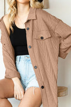 Load image into Gallery viewer, Retro Camel Full Size Drop Shoulder Jacket With Button-Up Design Women Jacket
