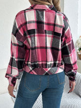 Load image into Gallery viewer, Classic Plaid Button Up Long Sleeve Jacket Women Cozy Trendy Everyday Wear Simple Jacket