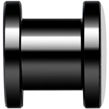Load image into Gallery viewer, Katrina Sugar Skull Rose Flower Black Anodized Screw Fit Plug Set 0G