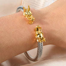 Load image into Gallery viewer, Double Dragon Copper Bracelet β Rock & Hip-Hop Style, Unisex