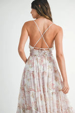 Load image into Gallery viewer, Floral Print Tiered Cami Maxi Summer Dress โ Floral Maxi Dress, Tiered Maxi Dress, Cami Maxi Dress, Breezy Summer Dress, Bohemian Maxi Dress