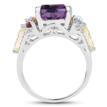 Load image into Gallery viewer, 6.30 Carat Genuine Multi Stone .925 Sterling Silver Ring