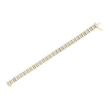 Load image into Gallery viewer, 14K Yellow Gold 5.50 Cttw Round and Baguette Diamond Link Bracelet