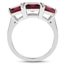 Load image into Gallery viewer, 4.87 Carat Genuine Rhodolite .925 Sterling Silver Ring
