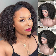Load image into Gallery viewer, Afro Kinky Curly Short Bob Wigs Headband Wigs for Black Women Water Wave Synthetic Hair Wigs Wigs For Black Women Cosplay Wigs For Women