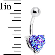 Load image into Gallery viewer, Pink Pastels and Purple Heart Orb Belly Ring Set of 5