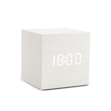 Load image into Gallery viewer, Alarm Clock LED Wooden Watch Digital Alarm Clock with Wooden Electronic LED Time Display 3 Alarm Settings Humidity & Temperature Detect Wood Made Electric Clocks Table Voice Control Digital Wood USB/AAA Powered Electronic Desktop Clocks