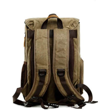 Load image into Gallery viewer, Allacki Waterproof Shock-Resistant Canvas Camera Bag Retro Style Travel Backpack
