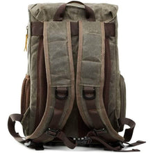 Load image into Gallery viewer, Allacki Waterproof Shock-Resistant Canvas Camera Bag Retro Style Travel Backpack