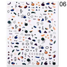 Load image into Gallery viewer, Alphabet Love Shaped Pattern 3D Nail Stickers Slider Valentine Day Decals Foil For Love Nail Art Decoration Pop Art Nail Stickers Sexy Girl Designs Comics Water Transfer Decals Manicure Lips Nail Art Decorations Slider Nail Art Stickers
