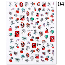 Load image into Gallery viewer, Alphabet Love Shaped Pattern 3D Nail Stickers Slider Valentine Day Decals Foil For Love Nail Art Decoration Pop Art Nail Stickers Sexy Girl Designs Comics Water Transfer Decals Manicure Lips Nail Art Decorations Slider Nail Art Stickers