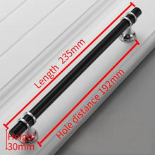 Load image into Gallery viewer, Aluminum Alloy Black Gold Door Handle Wardrobe Kitchen Cabinet Drawer Solid Handle Furniture Handle European Modern Hardware Modern Furniture Cupboard Door Drawer Handles
