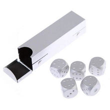 Load image into Gallery viewer, Aluminum Alloy Table Game Poker Games Dices Set with Storage Box