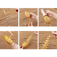 Load image into Gallery viewer, Amazing 2PC Potato Spiral Cutter Cucumber Slicer Kitchen Accessories Vegetable Spiralizer Spiral Potato Cutter Slicer Kitchen Gadgets