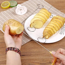 Load image into Gallery viewer, Amazing 2PC Potato Spiral Cutter Cucumber Slicer Kitchen Accessories Vegetable Spiralizer Spiral Potato Cutter Slicer Kitchen Gadgets