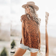 Load image into Gallery viewer, Angashion Women's Casual Floral Print Babydoll Blouse Tunic Tops