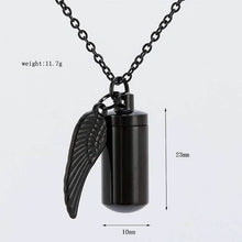 Load image into Gallery viewer, Angel Wings Stainless Steel Ashes Necklace