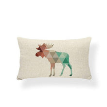 Load image into Gallery viewer, Animal Cushion Pillow Square Linen Printed Cute Elephant Throw Pillow Case Decorative Cushion Cover Pillowcase Plant Geometry Deer Flamingo Flower Pillows Home Decorative Pillowslip Covers 30X50
