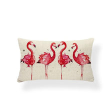 Load image into Gallery viewer, Animal Cushion Pillow Square Linen Printed Cute Elephant Throw Pillow Case Decorative Cushion Cover Pillowcase Plant Geometry Deer Flamingo Flower Pillows Home Decorative Pillowslip Covers 30X50