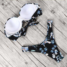Load image into Gallery viewer, Animal Print Leopard Bikini Push Up Swimsuit Women Bikini Set Bathing Suit Bandeau Beach Wear Swimwear Women Casual Leopard Printed Triangle High Waist Two Piece Bikini Sets