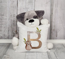 Load image into Gallery viewer, Animal Printed Pillow Cover Cartoon Giraffe Fox Bunny White Seat Polyester Decorative Cushion Cover Sofa Kids Room Alphabet Pillow Cover With Cute Animals Pillow Cases Outdoor Indoor Square Cushion Covers For Home Sofa Couch 45x45cm