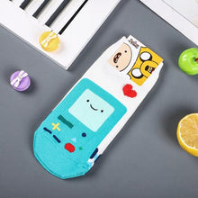 Load image into Gallery viewer, Anime Adventure Time Sock Women Cartoon Cute Socks Ice King Lumpy Space Princess Fun Autumn Winter Yellow Cotton Socks Warm Socks For Men And Women