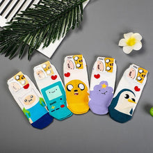 Load image into Gallery viewer, Anime Adventure Time Sock Women Cartoon Cute Socks Ice King Lumpy Space Princess Fun Autumn Winter Yellow Cotton Socks Warm Socks For Men And Women
