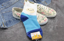 Load image into Gallery viewer, Anime Adventure Time Sock Women Cartoon Cute Socks Ice King Lumpy Space Princess Fun Autumn Winter Yellow Cotton Socks Warm Socks For Men And Women
