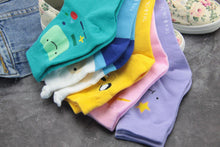 Load image into Gallery viewer, Anime Adventure Time Sock Women Cartoon Cute Socks Ice King Lumpy Space Princess Fun Autumn Winter Yellow Cotton Socks Warm Socks For Men And Women