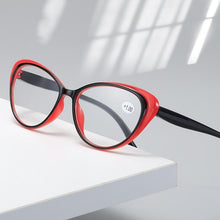 Load image into Gallery viewer, Anti-blue Light Coated Lenses Luxury Red Black Fashion Cat Eye Glasses For Women Reading Glasses & Men Computer Cateye Blue Light Blocking Reading Glasses