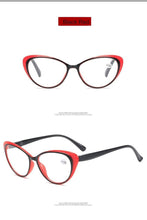 Load image into Gallery viewer, Anti-blue Light Coated Lenses Luxury Red Black Fashion Cat Eye Glasses For Women Reading Glasses & Men Computer Cateye Blue Light Blocking Reading Glasses