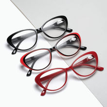 Load image into Gallery viewer, Anti-blue Light Coated Lenses Luxury Red Black Fashion Cat Eye Glasses For Women Reading Glasses & Men Computer Cateye Blue Light Blocking Reading Glasses