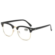 Load image into Gallery viewer, Anti Blue Light Half Frame Reading Glasses For Women And Men Anti Eye strain Fashion Classic Style Retro Eyeglasses New Eyewear Simple Modern Design Everyday Sunglasses For Men