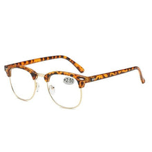Load image into Gallery viewer, Anti Blue Light Half Frame Reading Glasses For Women And Men Anti Eye strain Fashion Classic Style Retro Eyeglasses New Eyewear Simple Modern Design Everyday Sunglasses For Men