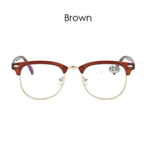 Load image into Gallery viewer, Anti Blue Light Half Frame Reading Glasses For Women And Men Anti Eye strain Fashion Classic Style Retro Eyeglasses New Eyewear Simple Modern Design Everyday Sunglasses For Men
