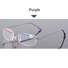 Load image into Gallery viewer, Anti-Blue Light Reading Glasses Ultralight Style Memory Titanium Rimless Reading Glasses For Men & Women Presbyopic Eyeglasses For Everyday Use New Attractive Style