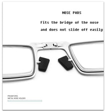Load image into Gallery viewer, Anti-Light Reading Glasses Metal Foldable Presbyopia Eyewear With Case Thin Magnifying Glasses Safety Glasses With Clear Anti Fog Scratch Resistant Wrap-Around Lenses No-Slip Grips Glasses For Men Women+3+3.5+4