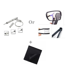 Load image into Gallery viewer, Anti-Light Reading Glasses Metal Foldable Presbyopia Eyewear With Case Thin Magnifying Glasses Safety Glasses With Clear Anti Fog Scratch Resistant Wrap-Around Lenses No-Slip Grips Glasses For Men Women+3+3.5+4