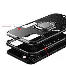 Load image into Gallery viewer, Anti Shock Case For iPhone 11 12 13 14 Pro XR Xs Max X 8 7 6 Plus 5S Magnet Armor Case Cover For iPhone Bumper Back Cover Case Full Protection with Ring Holder & in-Built Kickstand 360 Degree Protection