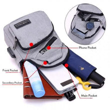 Load image into Gallery viewer, Anti-theft Sling Backpack With Charging Port