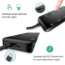 Load image into Gallery viewer, APANAGE 4-Port Powered USB 3.0 Hub Splitter