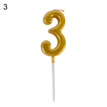Load image into Gallery viewer, Arabic Number 0-9 Wax Candles Number Candles Cake Numeral Candles Number 0-9 Glitter Cake Topper Decoration For Birthday Wedding Reunion Theme Part Digital Cake Topper Kids Children Party Happy Birthday Ornament Cakes Top Decoration Accessories
