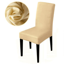 Load image into Gallery viewer, Armless Removable Washable Elastic Dinner Universal Spandex Solid Chair Slip Covers Set Colors For Choice Universal Size Chair Cover