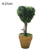 Load image into Gallery viewer, Artificial 1 Pc Heart Star Round Potted Decor Bonsai Ornament Home Garden Wedding Party Decor Home Decoration