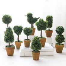 Load image into Gallery viewer, Artificial 1 Pc Heart Star Round Potted Decor Bonsai Ornament Home Garden Wedding Party Decor Home Decoration