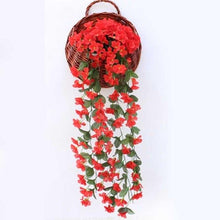 Load image into Gallery viewer, Artificial Flower Wisteria Basket Wall Hanging Flower Party Decoration Simulation For Valentine's Day Wedding Birthdays Hanging Basket Lifelike Garland for Home Wedding Garden/Yard String Floral Decoration