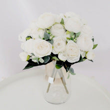 Load image into Gallery viewer, Artificial Flowers 1 Bouquet 9 heads Peony Tea Rose Autumn Silk Fake Flowers For Living Room Home Garden Wedding Decoration Artificial Silk Fake Flowers Rose Floral Decor Bouquet